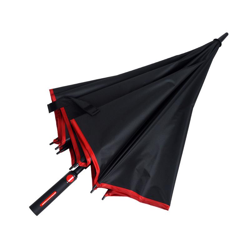 Men's Large Black Golf Umbrella with Long Handle – Customizable High-End Business Gift