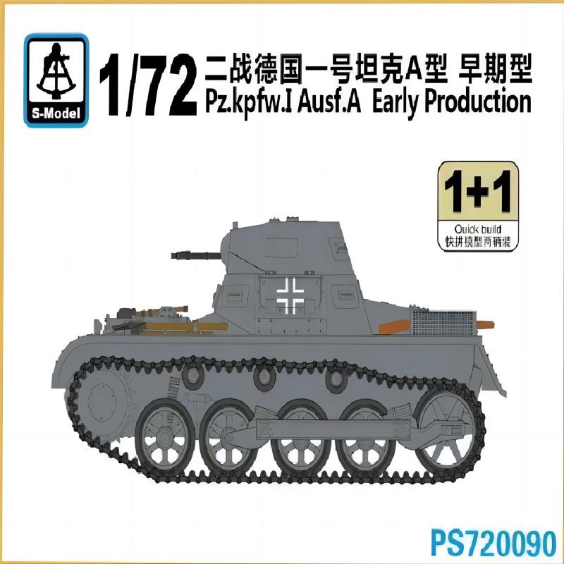

S-Model PS720090 1/72 Pz.Kpfw.I Ausf.A Early Production 1+1 Plastic Model Kit