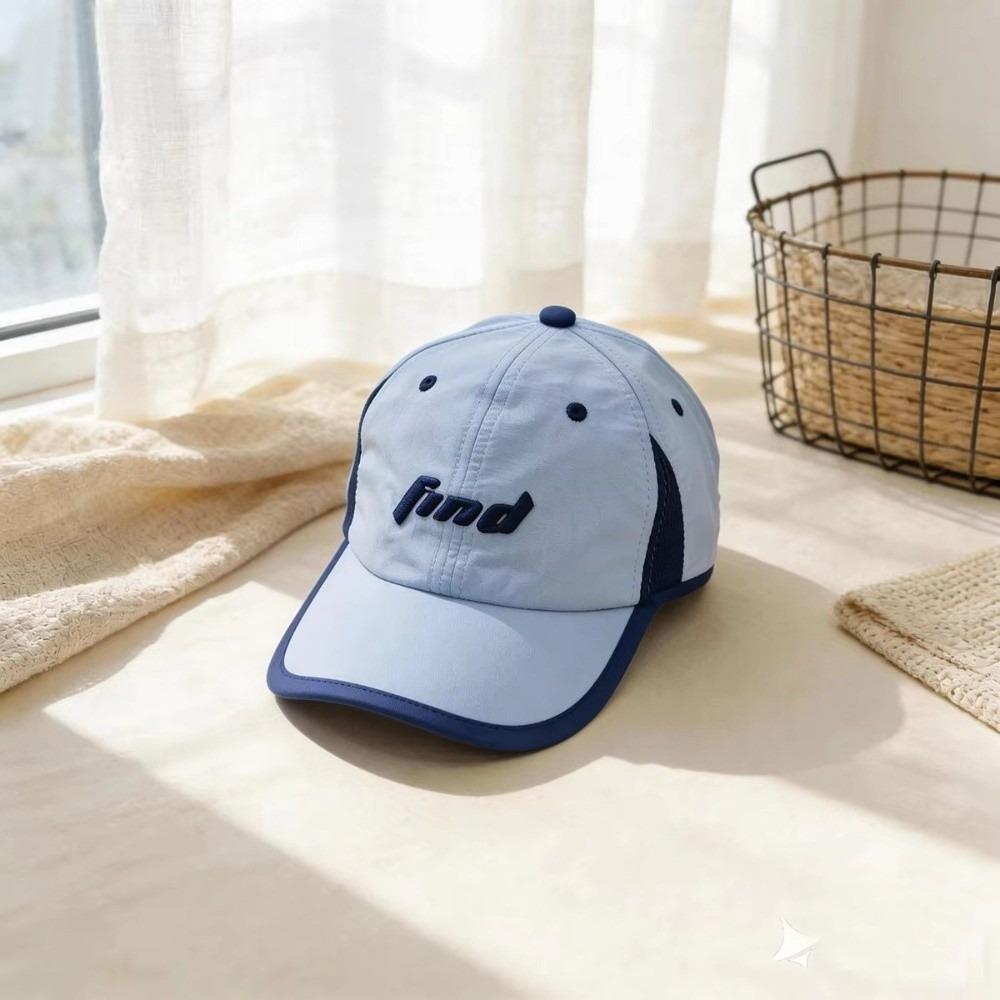Thin Kids Sun Hats Letter Embroidery Outdoor Sunshade Caps Quick Dry Caps for Children Aged 2-8