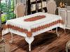 Tovaglia Nilu con stampa digitale 160x220 cm, rettangolo, 100% poliestere marrone crema
