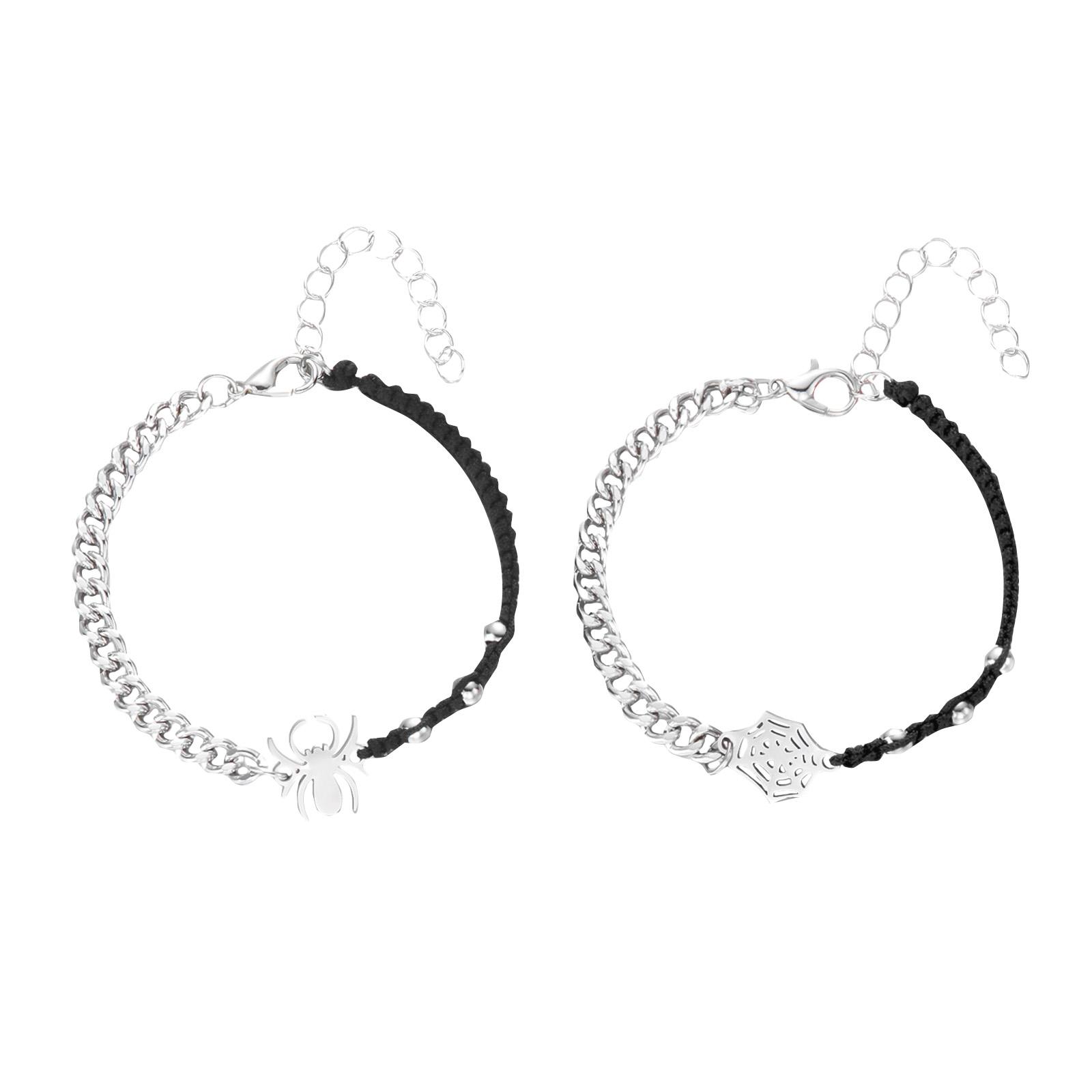 

WSNANG Браслет желаний на Хэллоуин - , Скелет, , Паук, Браслет с подвесками Ведьма - Вечеринка , Подарок с открыткой one size чёрный