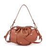 Black Woven Drawstring Bucket Bag Women 2026 Minimalist Crossbody Shoulder Casual Office Commute Small Purse