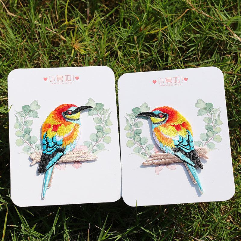 Three Loves Self-Adhesive Animal Cloth Sticker Bird Pattern Patch Sticker Clothes Pants Bag Hole Decoration Clothes Sticker Embroidery Sticker
