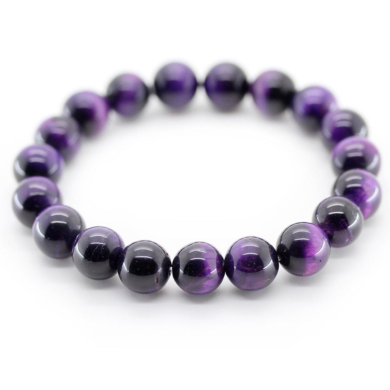 

Ishiki Purple Tiger Eye 10mm Bracelet Natural Stone Power Stone Tiger Eye Stone Men s [b372_3]