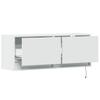 TV Wall Cabinet with LED Lighting White 100 x 31 x 35 cm