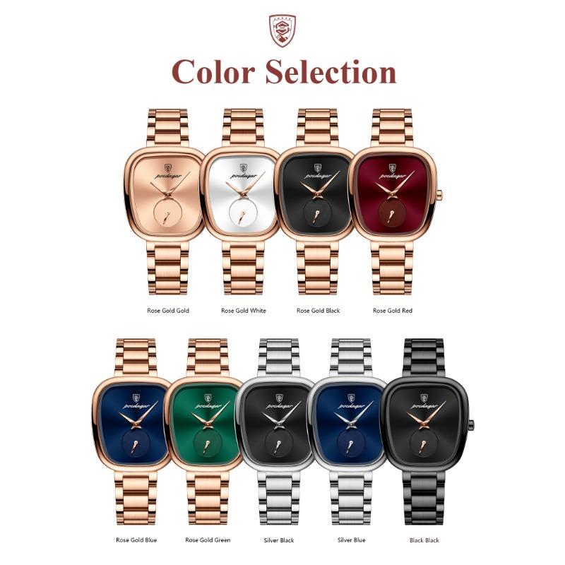POEDAGAR Top Fashion Woman Wristwatch Waterproof Stainless Steel Quartz Ladies Watch Luxury Elegant Watches Female