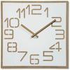 Digits oak wall clock 50cm white