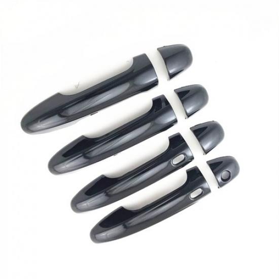 4PCS Bright Black Door Handle Covers 4 Doors For Toyota Hilux N80 2015-