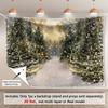 Christmas Tree Star Lights Sunset Decoration Background Winter Backdrop Decorations For Photo Studio Photo Booth Christams Party