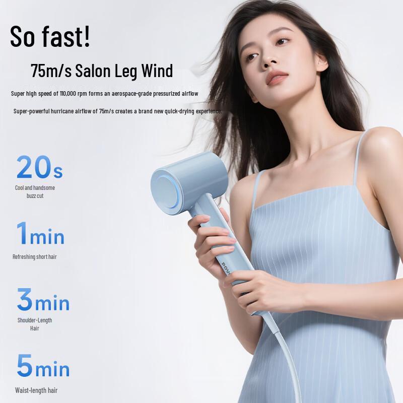 POVOS P7 High-Speed Negative Ion Hair Dryer CN plug (adapter included)