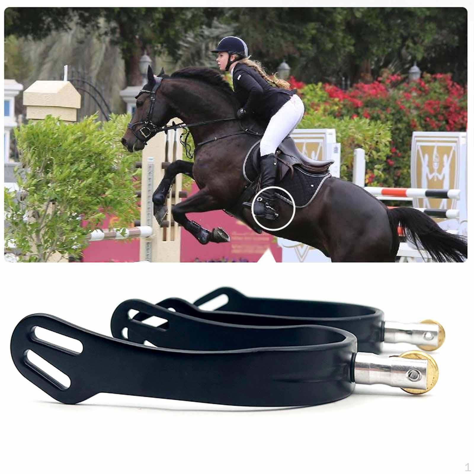 

2Pcs Horse Riding Accessories Aviation Aluminum with Rotatable Rowel English for Adults Horsemanship