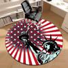 1pc Patriotic Theme Statue of Liberty Round Carpet Painted Printed Circular Carpet, Home Door Mat, Outdoor Travel Protection Carpet