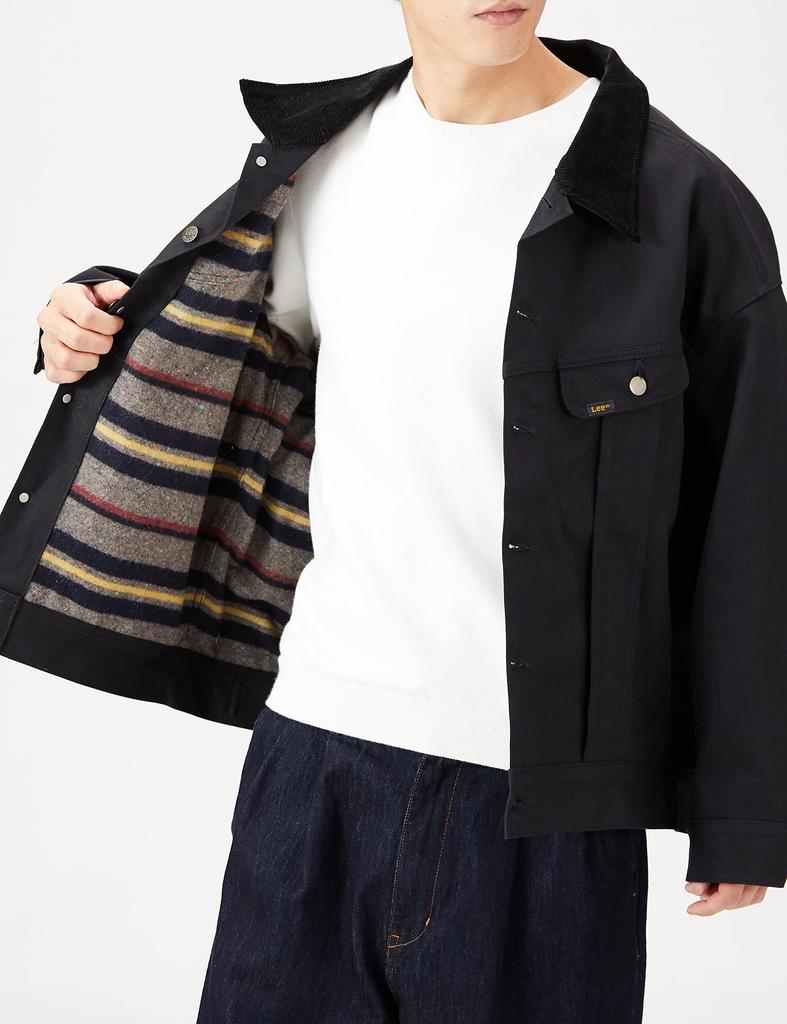 Lee Outerwear Oversized Storm Rider Denim Black Size S [Official] Jacket, Men's, Denim,