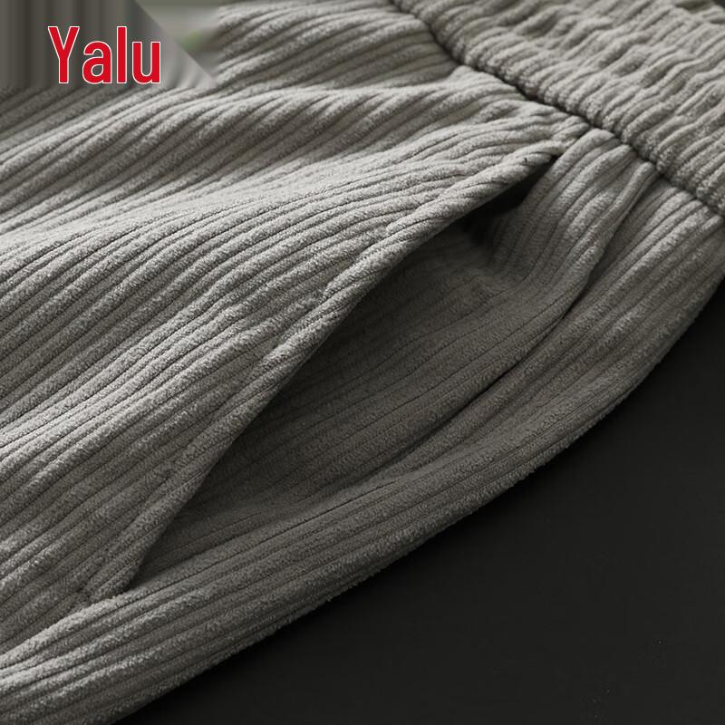 Yalu Men's Corduroy Straight-Leg Casual Pants