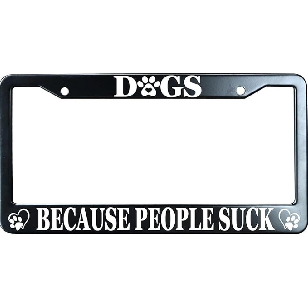 Tell Your Cat I Said Pspspsps Matte Black License Plate Frame Cover for Men/Women, Heavy Duty Stainless Steel Auto Car Tag Frame with 2 Holes & Free