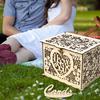 Hochzeitskartenbox mit Schloss, rustikale Holz-Geschenkbox, Kartenhalter für Hochzeitstag, Empfang, Baby