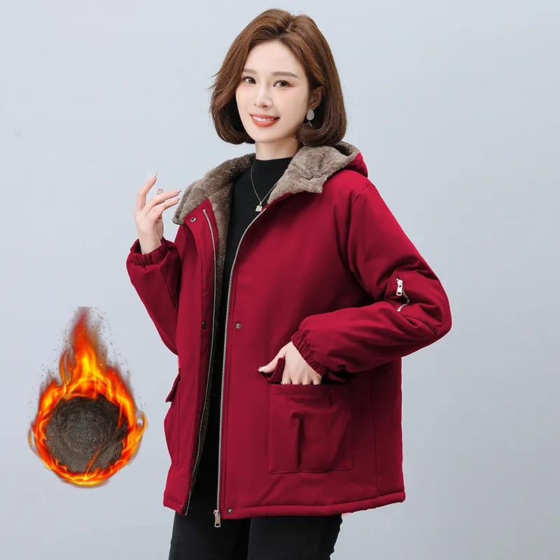 Women's Winter Cotton-Padded Parka - Thick, Warm, Hooded and  Casual Outerwear