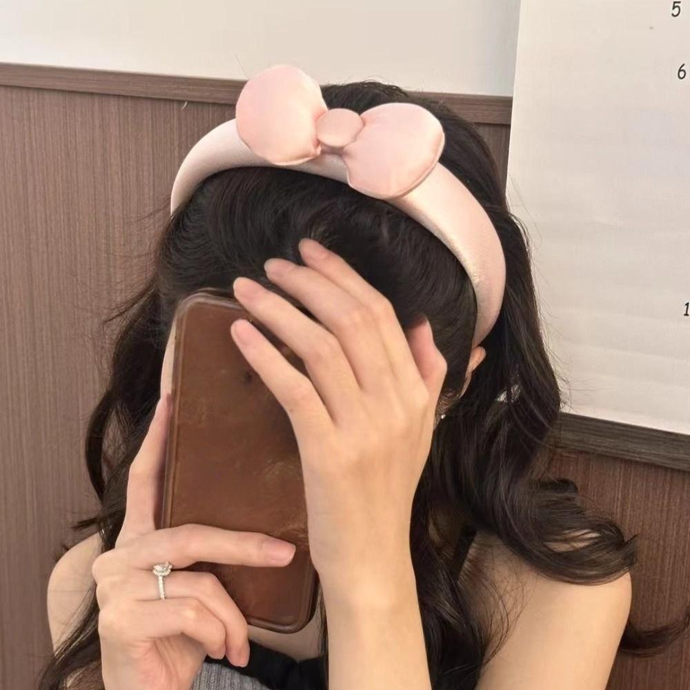 Face Washing Women's Bow Headband Korean-style Hair Band Fashion Girl Hair Hoop  for Everyday Wear