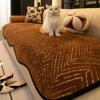 Summer Chenille Black White Sofa Cushion Covers Non-Slip All-Season Irregular Straight Fit Elegant Home Decor Slip-Resistant