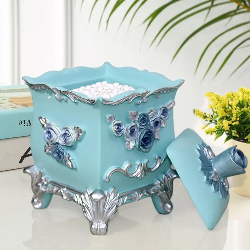 Европейский стиль держатель для зубочисток контейнер бытовой стол коробка для хранения зубочисток диспенсер для зубочисток синий 2980₽