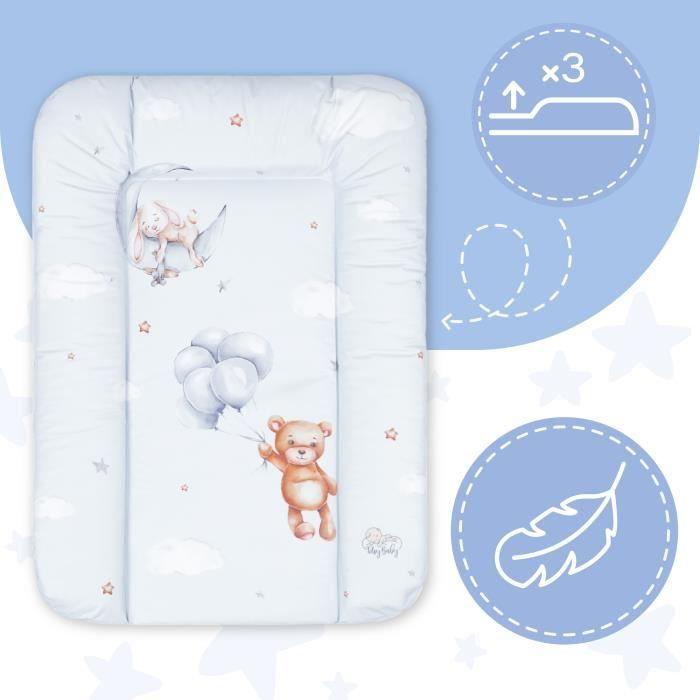 Matelas à langer bébé 70 x 50 cm-matelas à langer matelas à langer imperméable matelas à langer doux ours en peluche