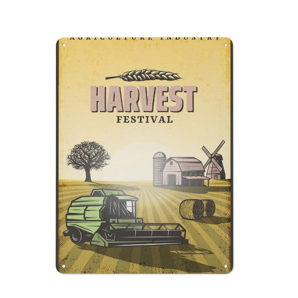 1 Pack Retro Tin Wall Décor Sign with Rusty Aged Texture for Stylish Home Accents, Choose 20x30cm or 30x40cm Fit