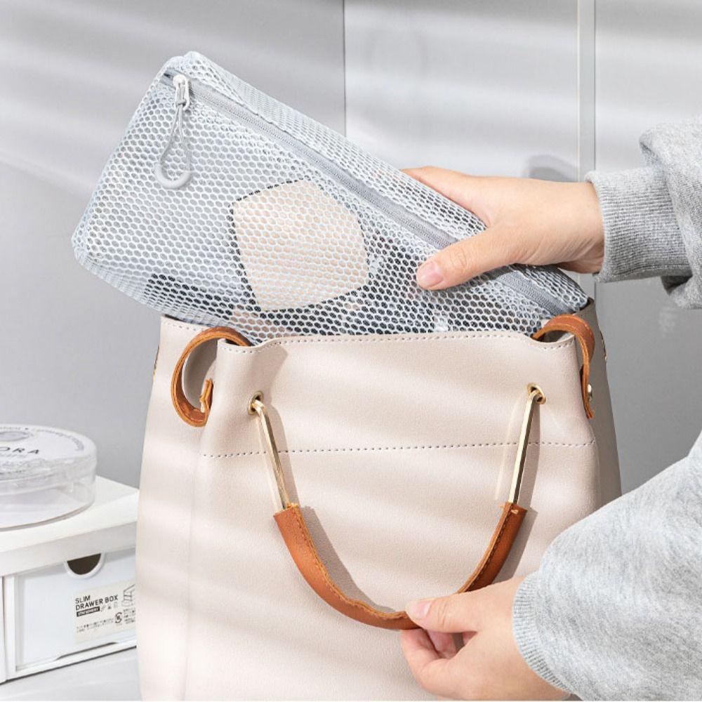 Visible Mesh Makeup Bag Hollow Nylon Storage Pouch Breathable Mesh Cosmetic Bag Girls