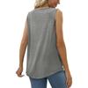 Women's Casual Fashion Pleated Square Neck Sleeveless Swallowtail Vest T-Shirt