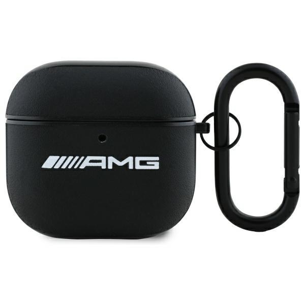 AMG AMA4SLWK AirPods 4 cover black/black Leather White Logo
