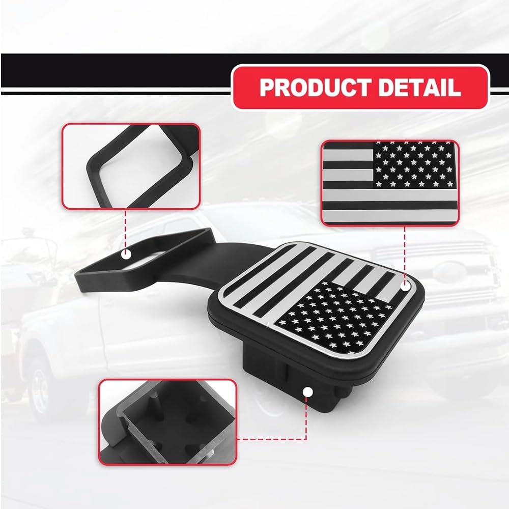 Itisyou Trailer Hitch Cover Trailer Hook Dustproof Plug Square Mouth Protective Cover Tow Hitch Cover for Hitch Members