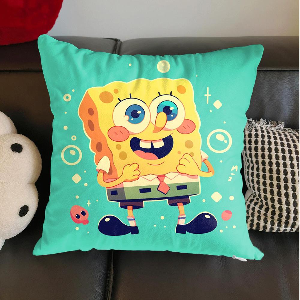 Kawaii S-Spongebob Cushions For Decorative Sofa Cushion Covers Room Decorating Items Personalized Gifts Autumn Decoration Home