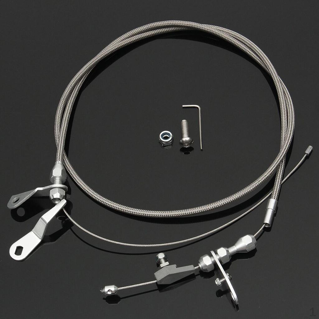 Braided Kick Down Cable Gas Throttle For C6 Transmission