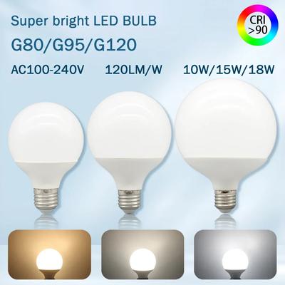 1-6PCS LED Bulb E27 10W 15W 18W AC 220V 127V G80 G95 G120 Energy Saving Global Light Lampada Ampoule Led Lamp Vanity Light Bulbs