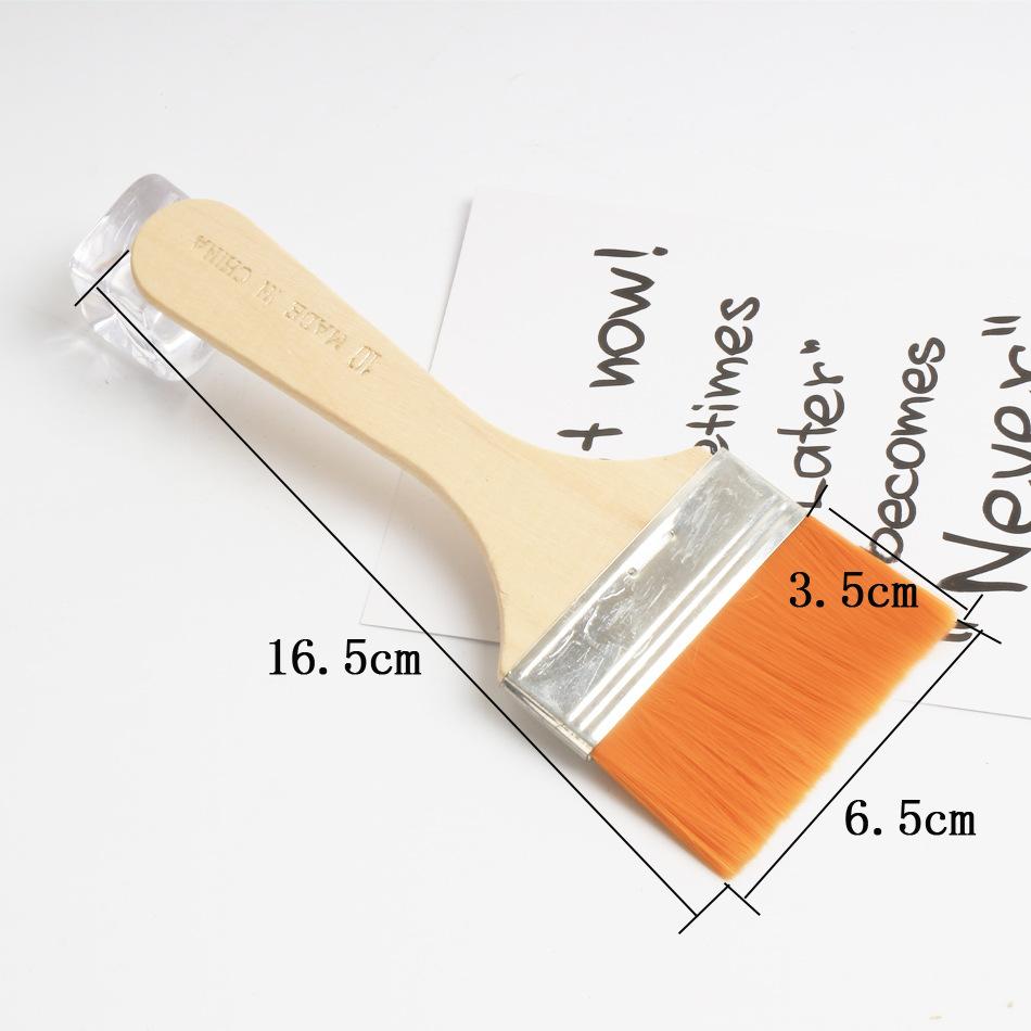 3 Pcs No. 1–12 Acrylic Paintbrushes Drawing Board Brushes Oil Painting Brushes Nylon Bristle Barbecue Brushes Paintbrushes Art Brushes