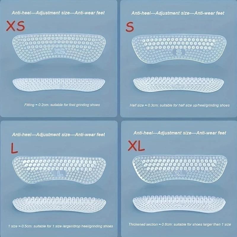 1 Pair Silicone Heel Shoe Stickers Non-slip Soft Protective Case Women Men Foot Care Insert Ease Pain Foot Pads Protector