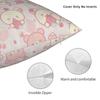 Rilakkumas Square Pillow Case Strawberry Cartoon  Cushion Covers Novelty Polyester Decor Pillowcase for Home 18x18