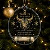 Hanging Decor for Showcase Christmas Tree Money Holder Pendant, Transparent Acrylic Round Ornament, 12 Holiday Gift Tags Zodiac Signs Theme Decorative