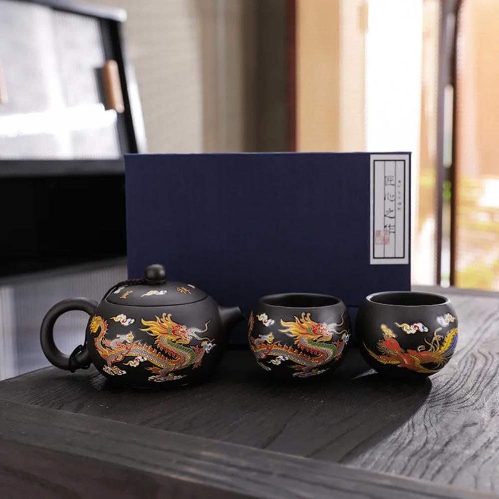 Handmade Zisha Xishi Teapot Color-changing Tea Pot Chinese Teaware Set Kungfu Tea Ceremony Tea Accessories Purple Clay Teapots