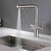304 Stainless Steel Pull Out Filter Kitchen Faucet Drinking Water Kitchen Tap Dual Handle Hot and Cold Water Mixer Sink Tap