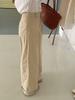2026 Spring Khaki High-Waisted Wide-Leg Pants for Women – Slimming, Casual, Draping, Roll-Up Style
