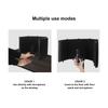 Jeffergarden Reflection Filter Microphone Shield Foldable Soundproof Room Sound Absorbing Material Recording Broadcasting Soundproof Box Desktop Setup
