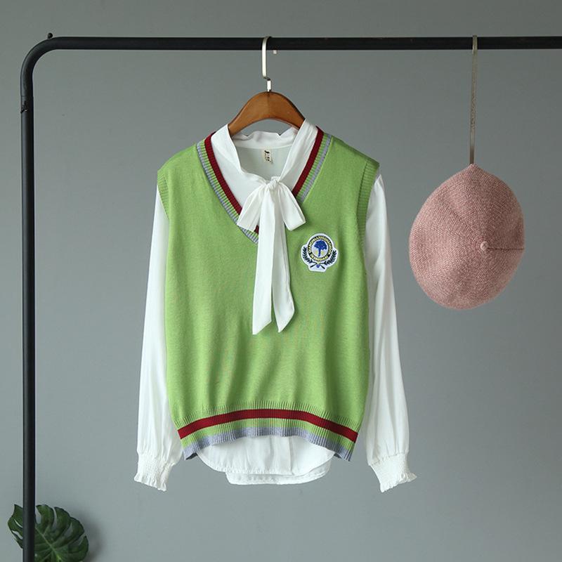 Women's Trendy Sleeveless Knit Vest - Autumn College Style