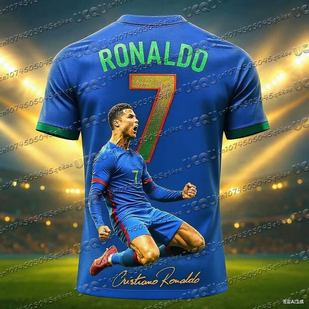 2026 Nuovi Arrivi Edizione Speciale Ronaldo 7 Maglia da Calcio Oversize Sportiva Manica Corta Uniforme da Allenamento Maglietta da Calcio Maglietta per Bambino