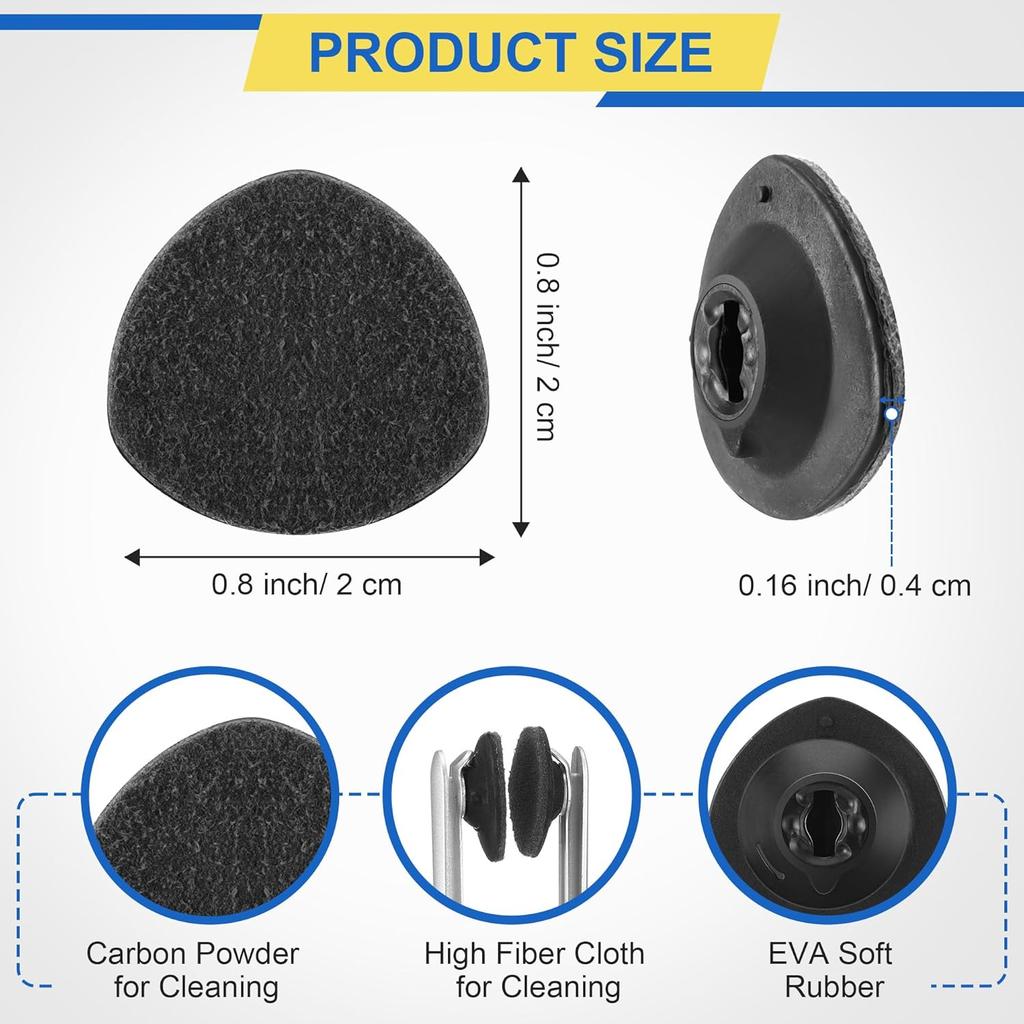 Enhon 8 Pcs Replacement Pads Compatible with Peeps CarbonKlean Eyeglass Cleaner, Replacement Cleaning Pads for Fingerprint Removal, Lens Cleaner for