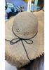 New big brim rough edge Lafite straw hat women's seaside vacation sunscreen photo hat sun hat hollow face hat