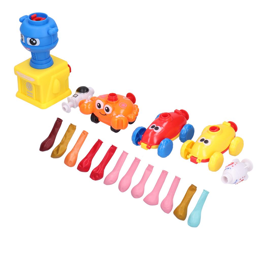 Inertia Air Power Balloon Car Balloon Launcher Tower Toy Educational Science Experiment ToyYellow