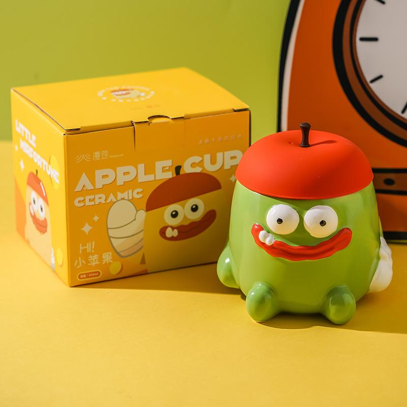 Internet celebrity style ceramic cup creative cup mug apple mug funny quirky personality male ins
