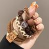 Elastico per Capelli a Scrunchie in Lussuosa Pelle Nera - Elastico Durevole per Capelli da Donna