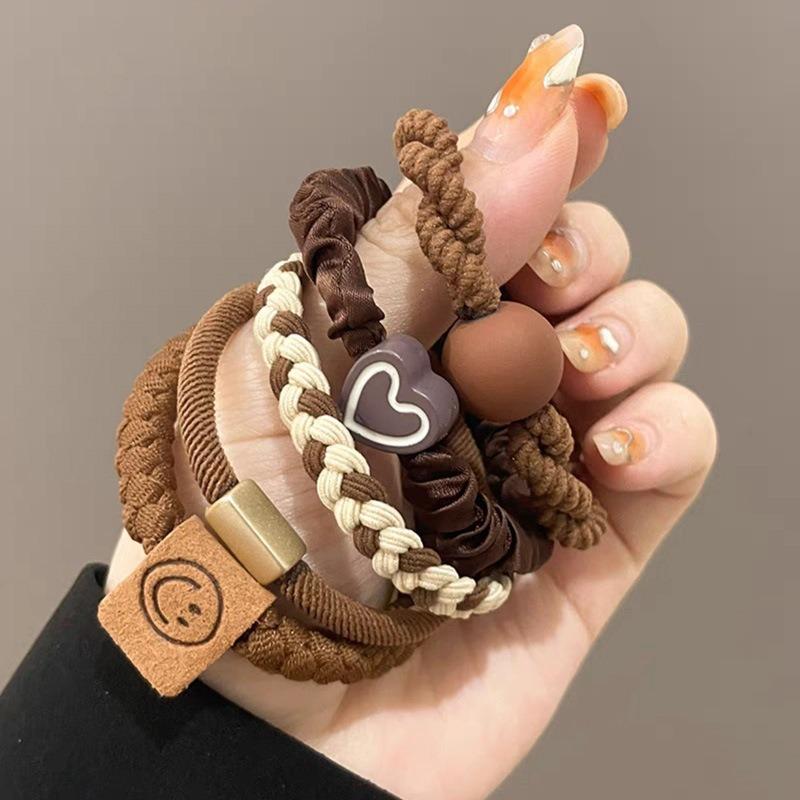 Elastico per Capelli a Scrunchie in Lussuosa Pelle Nera - Elastico Durevole per Capelli da Donna