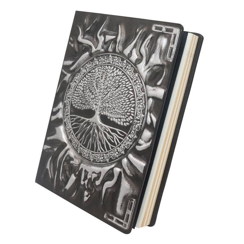 Retro Notepad A6 Notebook PU Creative Embossed Diary Handbook Korean Stationery Student School Office Writing Book 13.7x10x2cm